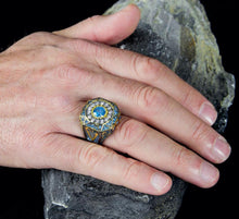 Görseli Galeri görüntüleyiciye yükleyin, Unique Design Aquamarine Gemstone Mens Ring
