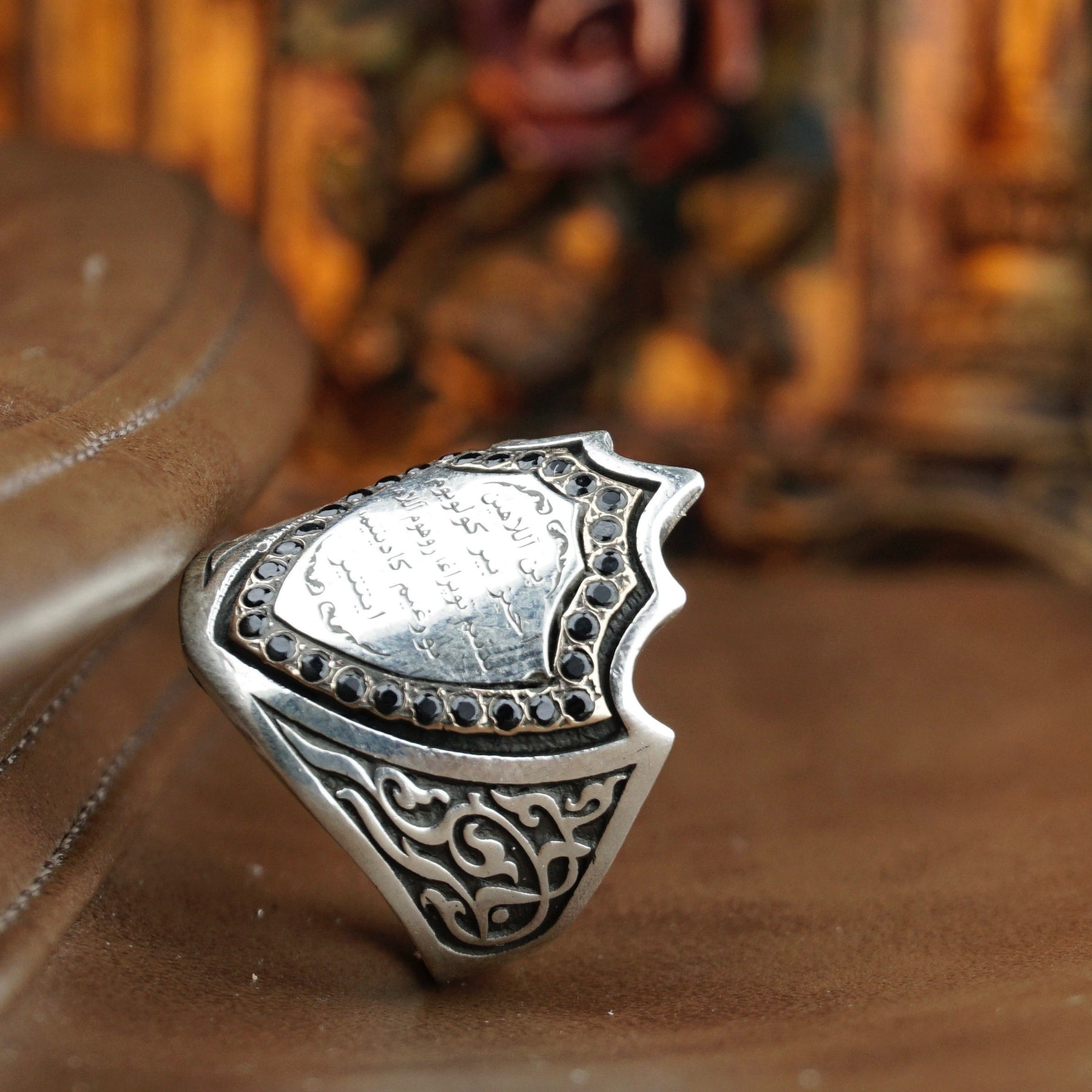 Silver Archer Ring for Men, Handmade Thumb Ring