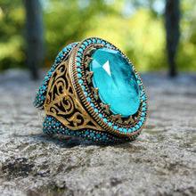 Görseli Galeri görüntüleyiciye yükleyin, Blue Paraiba Tourmaline Oval Ring
