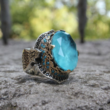 Görseli Galeri görüntüleyiciye yükleyin, Blue Paraiba Tourmaline Oval Ring
