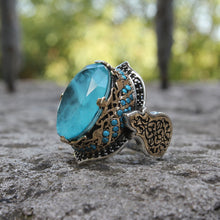 Görseli Galeri görüntüleyiciye yükleyin, Blue Paraiba Tourmaline Oval Ring
