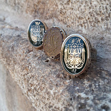 Görseli Galeri görüntüleyiciye yükleyin, Multicolor Stones with Calligraphy Ring
