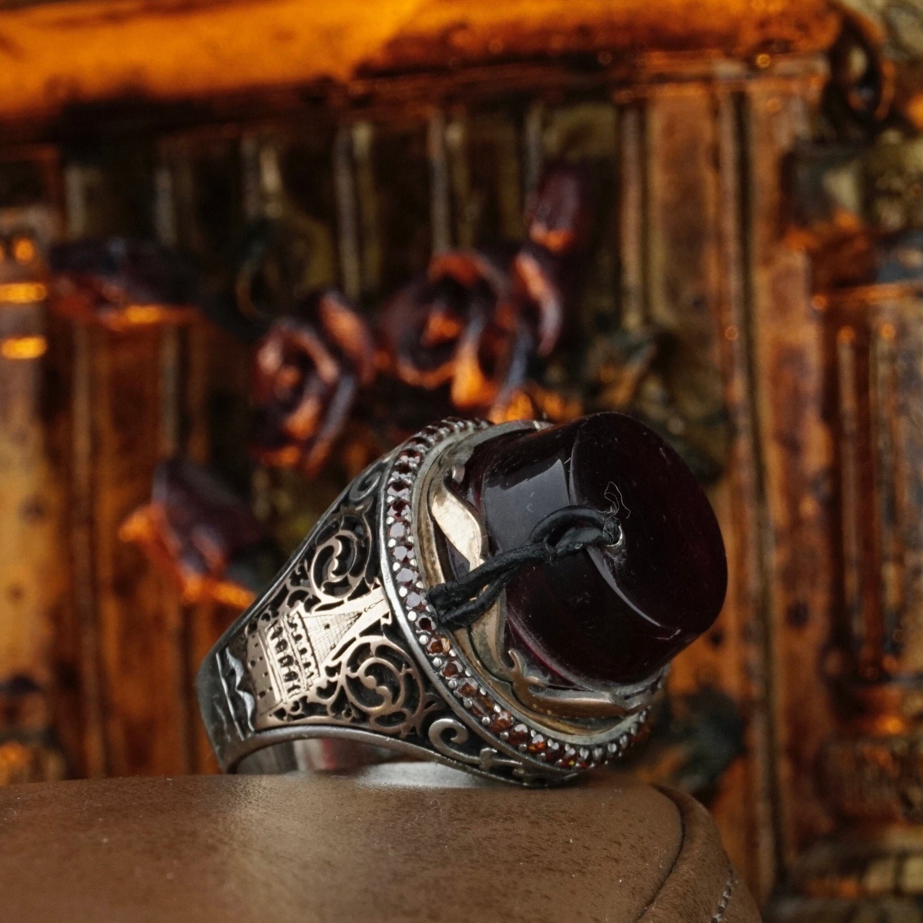 Black Tarboosh Fez Ring