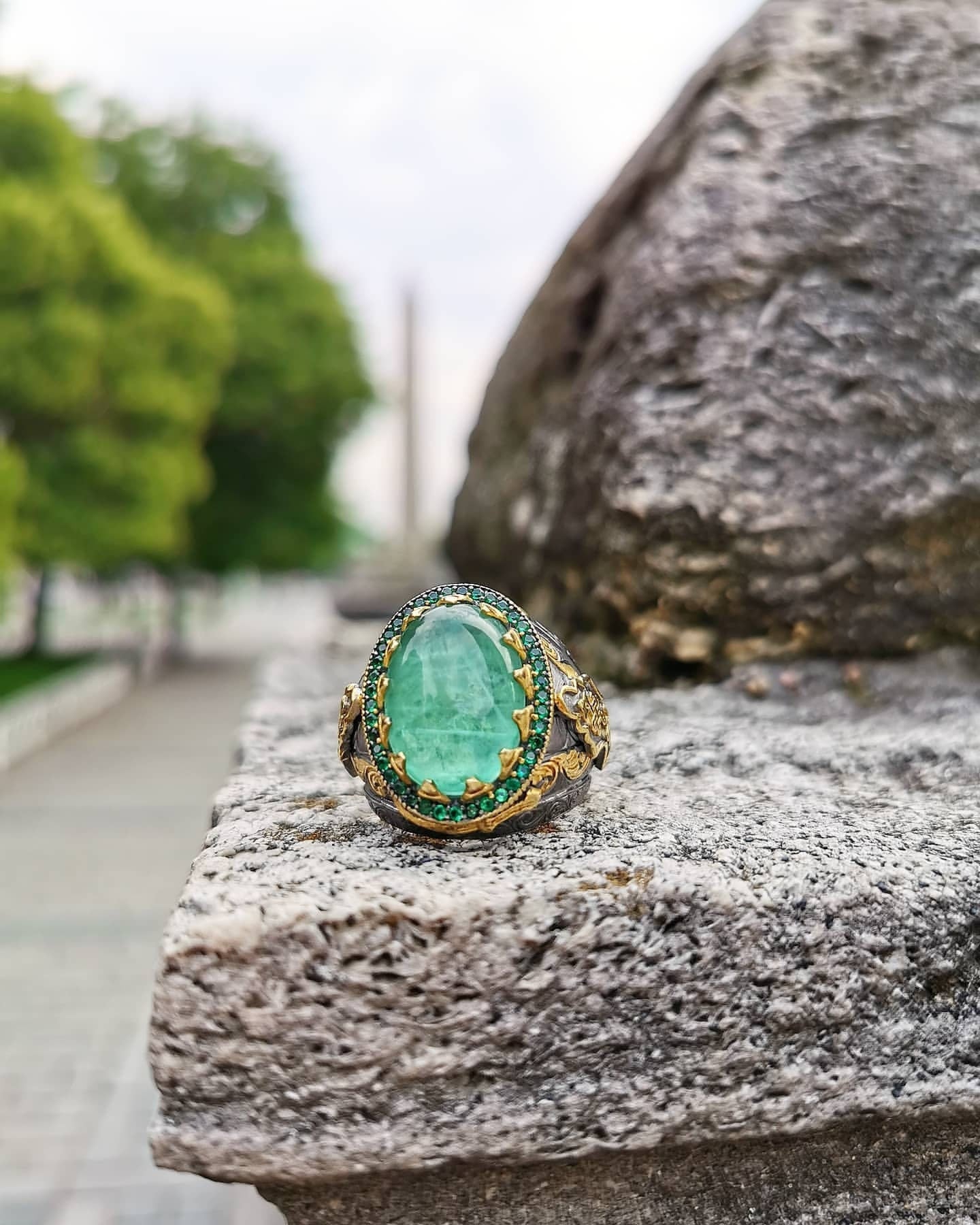 Green Paraiba Tourmaline Ring