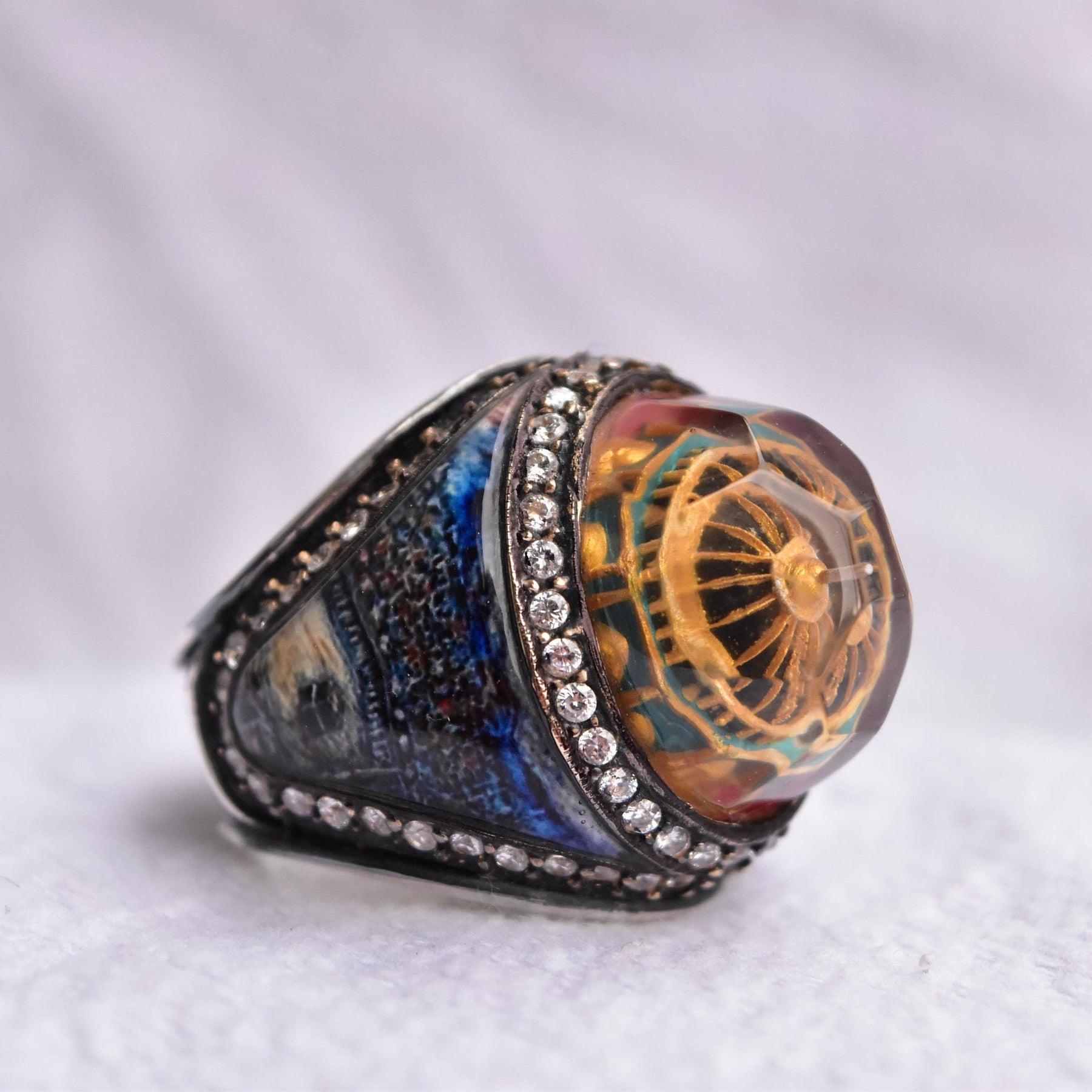 Hand Painted Islamic Men Ring