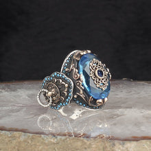 Görseli Galeri görüntüleyiciye yükleyin, Handmade Aquamarine Gemstone Silver Ring
