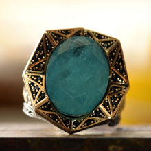 Görseli Galeri görüntüleyiciye yükleyin, Natural Blue Tourmaline Silver Ring
