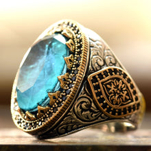 Görseli Galeri görüntüleyiciye yükleyin, Natural Blue Paraiba Tourmaline Silver Ring
