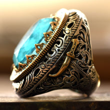 Görseli Galeri görüntüleyiciye yükleyin, Blue Paraiba Tourmaline Silver Ring
