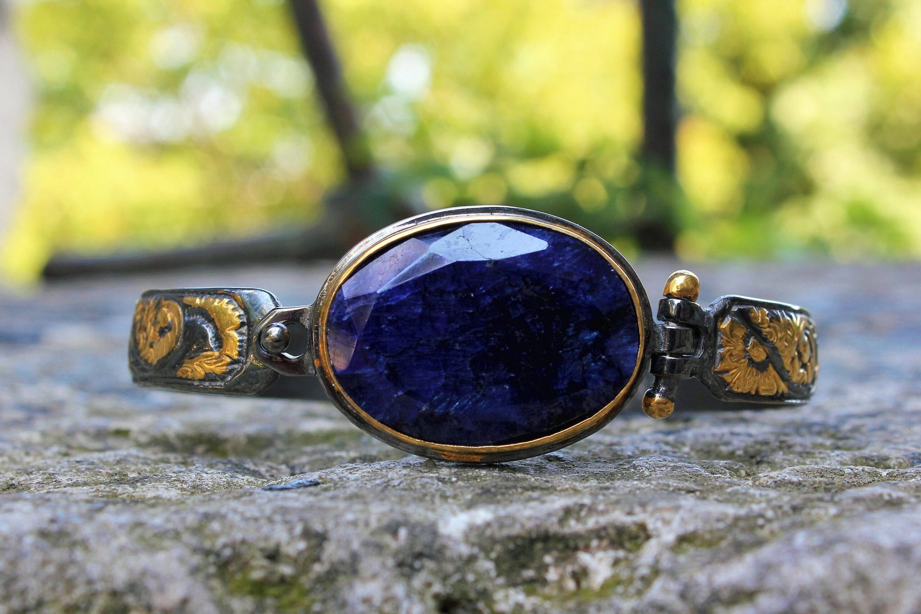 Sapphire Gemstone Silver Bracelet