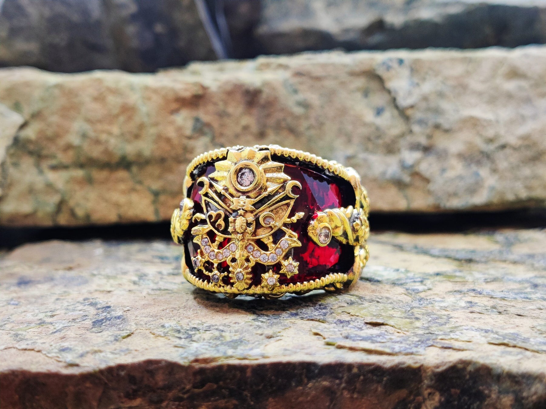 Ottoman Coat Army Silver Ring