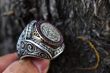 Görseli Galeri görüntüleyiciye yükleyin, Islamic Calligraphy Zircon Silver Ring
