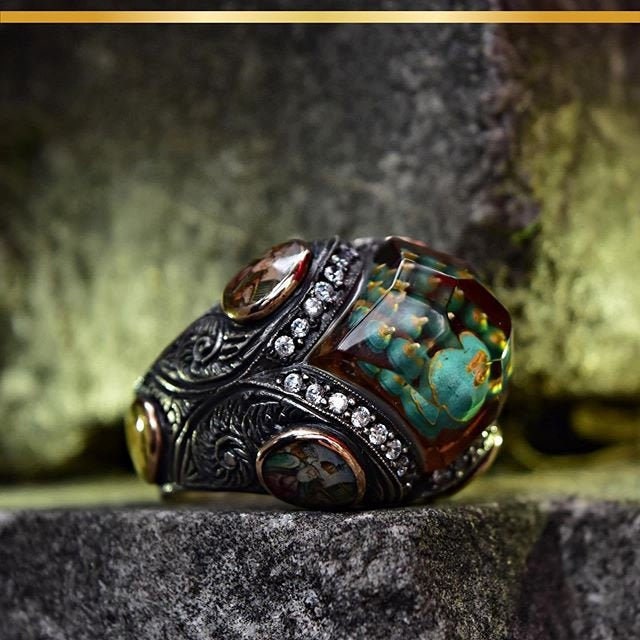 Mevlana Tomb Hand Carved Ring