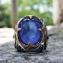 Görseli Galeri görüntüleyiciye yükleyin, Purple Tourmaline Gemstone Silver Ring
