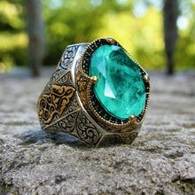 Görseli Galeri görüntüleyiciye yükleyin, Paraiba Tourmaline Sterling Silver Ring
