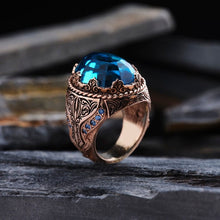 Görseli Galeri görüntüleyiciye yükleyin, Handmade Blue Zircon Silver Ring
