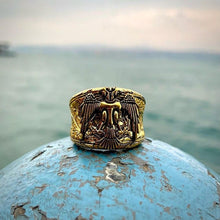 Görseli Galeri görüntüleyiciye yükleyin, Unique Double Headed Eagle Silver Ring
