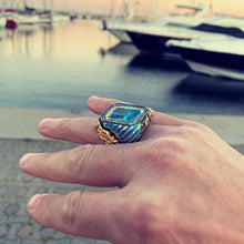 Görseli Galeri görüntüleyiciye yükleyin, Baroque Aquamarine Gemstone Silver Ring
