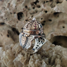 Görseli Galeri görüntüleyiciye yükleyin, Handmade Islamic Helmet Silver Ring
