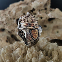 Görseli Galeri görüntüleyiciye yükleyin, Handmade Islamic Helmet Silver Ring
