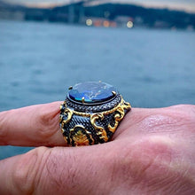 Görseli Galeri görüntüleyiciye yükleyin, Handmade Gold Plated Tanzanite Silver Ring
