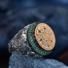 Görseli Galeri görüntüleyiciye yükleyin, Unique Seal of Solomon Silver Ring
