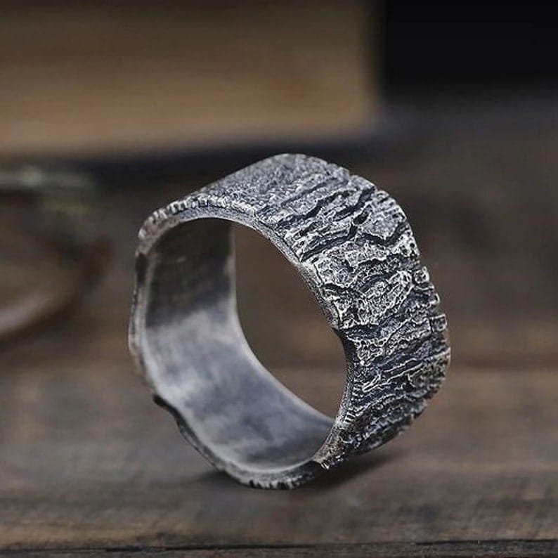 Handmade Unisex Silver Engagement Ring