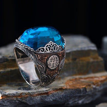 Görseli Galeri görüntüleyiciye yükleyin, Authentic Blue Zircon Silver Ring
