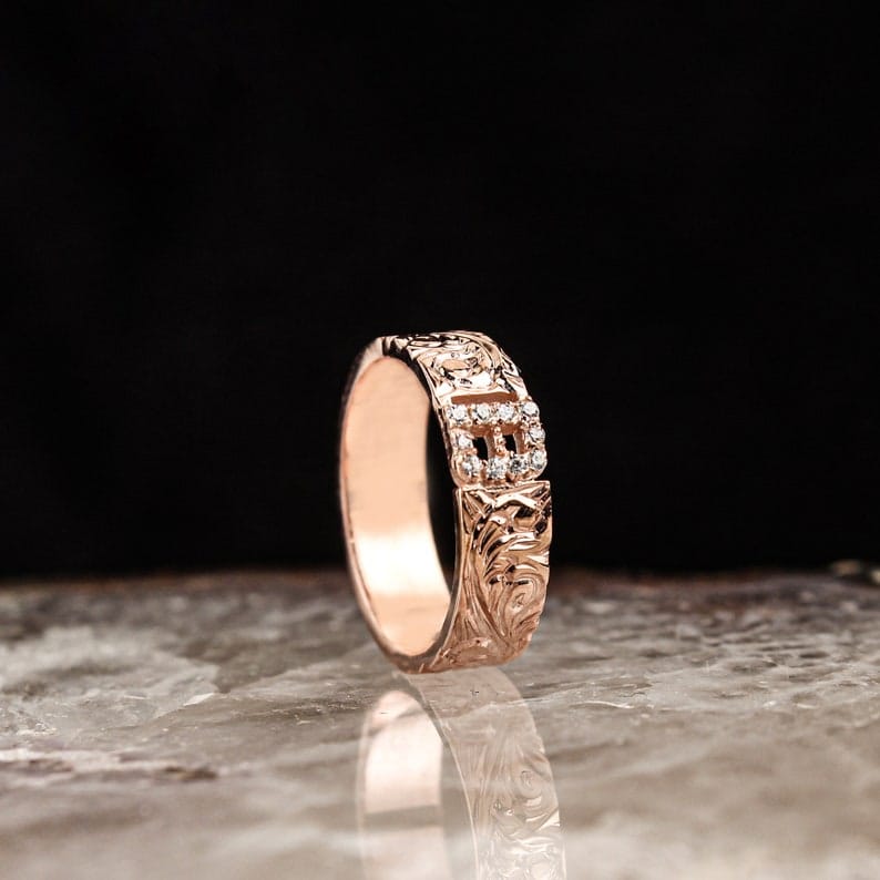 Handmade Elegant Gold Plated Wedding Ring