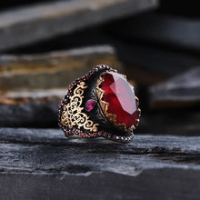 Görseli Galeri görüntüleyiciye yükleyin, Elegant Red Paraiba Tourmaline Silver Ring
