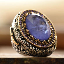 Görseli Galeri görüntüleyiciye yükleyin, Handmade Purple Paraiba Tourmaline Silver Ring
