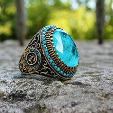 Görseli Galeri görüntüleyiciye yükleyin, Handmade Blue Paraiba Tourmaline Oval Ring
