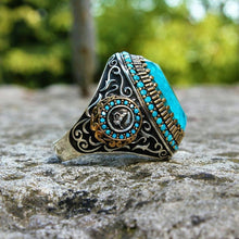 Görseli Galeri görüntüleyiciye yükleyin, Handmade Blue Paraiba Tourmaline Oval Ring
