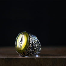 Görseli Galeri görüntüleyiciye yükleyin, Yellow Amber Gemstone Ring
