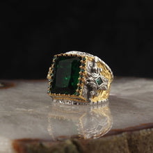 Görseli Galeri görüntüleyiciye yükleyin, Gold Plated Zircon Silver Ring
