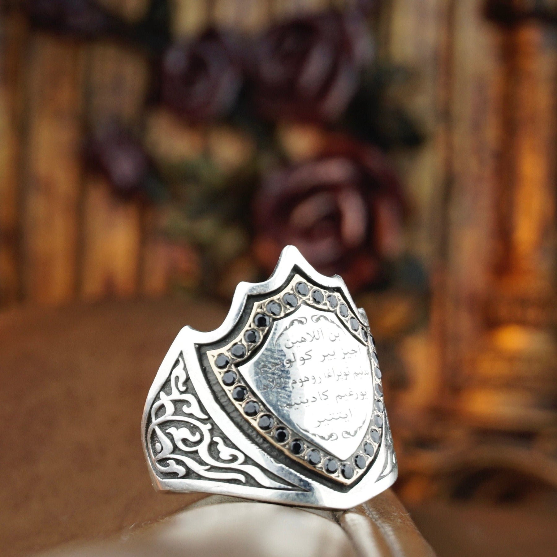 Calligraphic Archer Style Thumb Ring