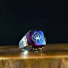 Görseli Galeri görüntüleyiciye yükleyin, Purple Amber Oldstyle Ring
