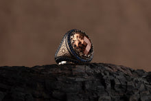 Görseli Galeri görüntüleyiciye yükleyin, Mens Champagne Zircon Silver Ring
