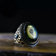 Görseli Galeri görüntüleyiciye yükleyin, Yellow Amber Stone Sterling Silver Ring
