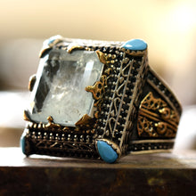 Görseli Galeri görüntüleyiciye yükleyin, Handmade Natural White Paraiba Tourmaline Ring
