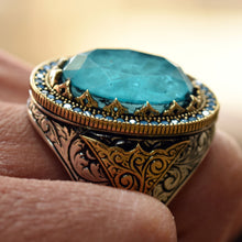 Görseli Galeri görüntüleyiciye yükleyin, Natural Blue Paraiba Tourmaline Ring
