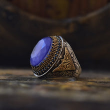 Görseli Galeri görüntüleyiciye yükleyin, Handmade Natural Purple Paraiba Raw Tourmaline Ring
