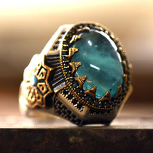 Görseli Galeri görüntüleyiciye yükleyin, Unique Natural Green Paraiba Tourmaline Ring
