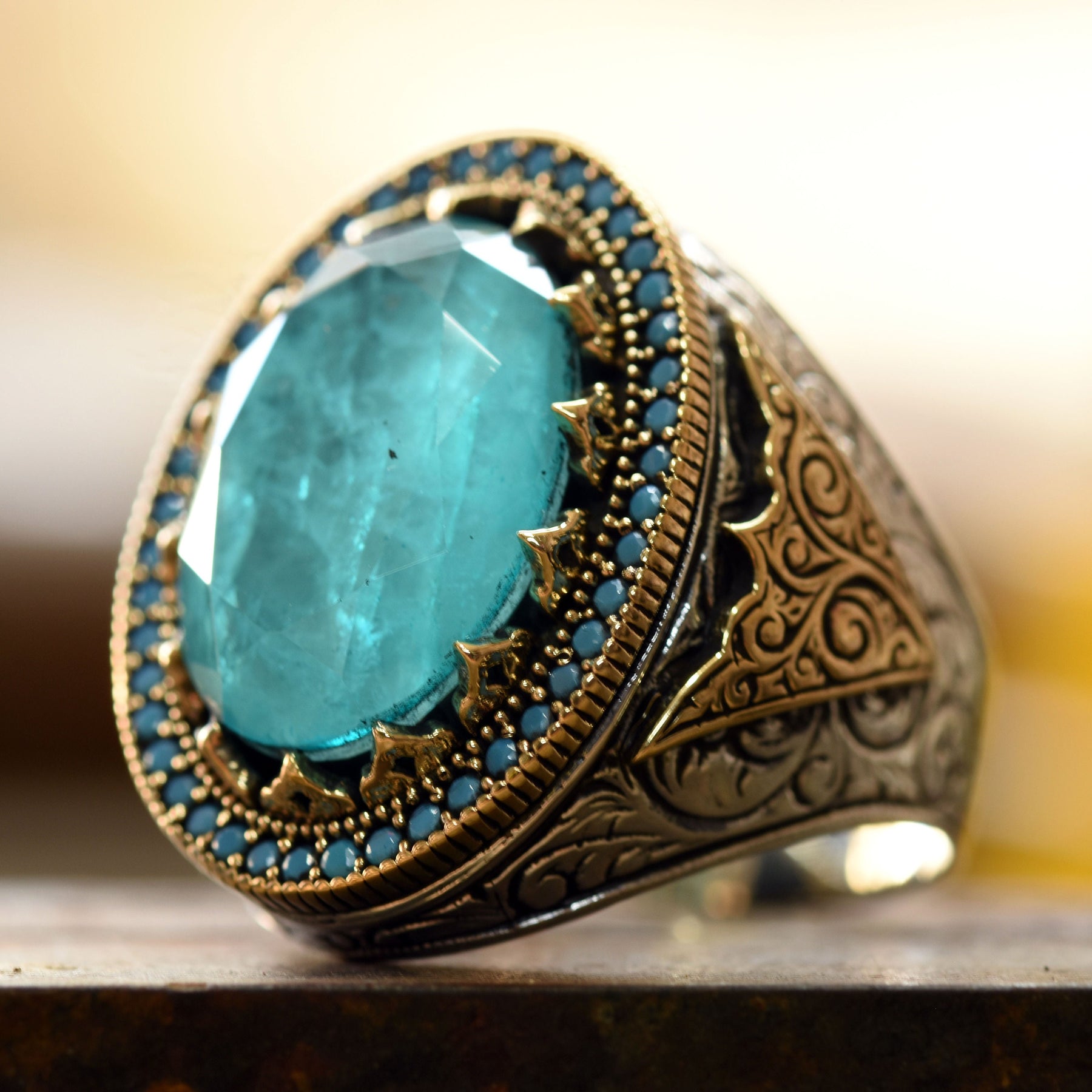 Natural Blue Paraiba Tourmaline Ring