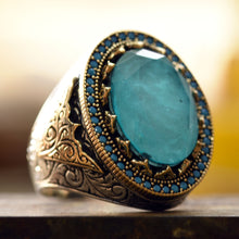 Görseli Galeri görüntüleyiciye yükleyin, Natural Blue Paraiba Tourmaline Ring
