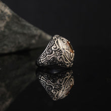 Görseli Galeri görüntüleyiciye yükleyin, Yellow Zircon Stone Silver Ring Men
