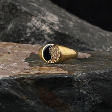 Görseli Galeri görüntüleyiciye yükleyin, Gold Plated Yin Yang Sterling Silver Ring
