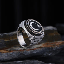 Görseli Galeri görüntüleyiciye yükleyin, Stylish Moon and Star Silver Ring
