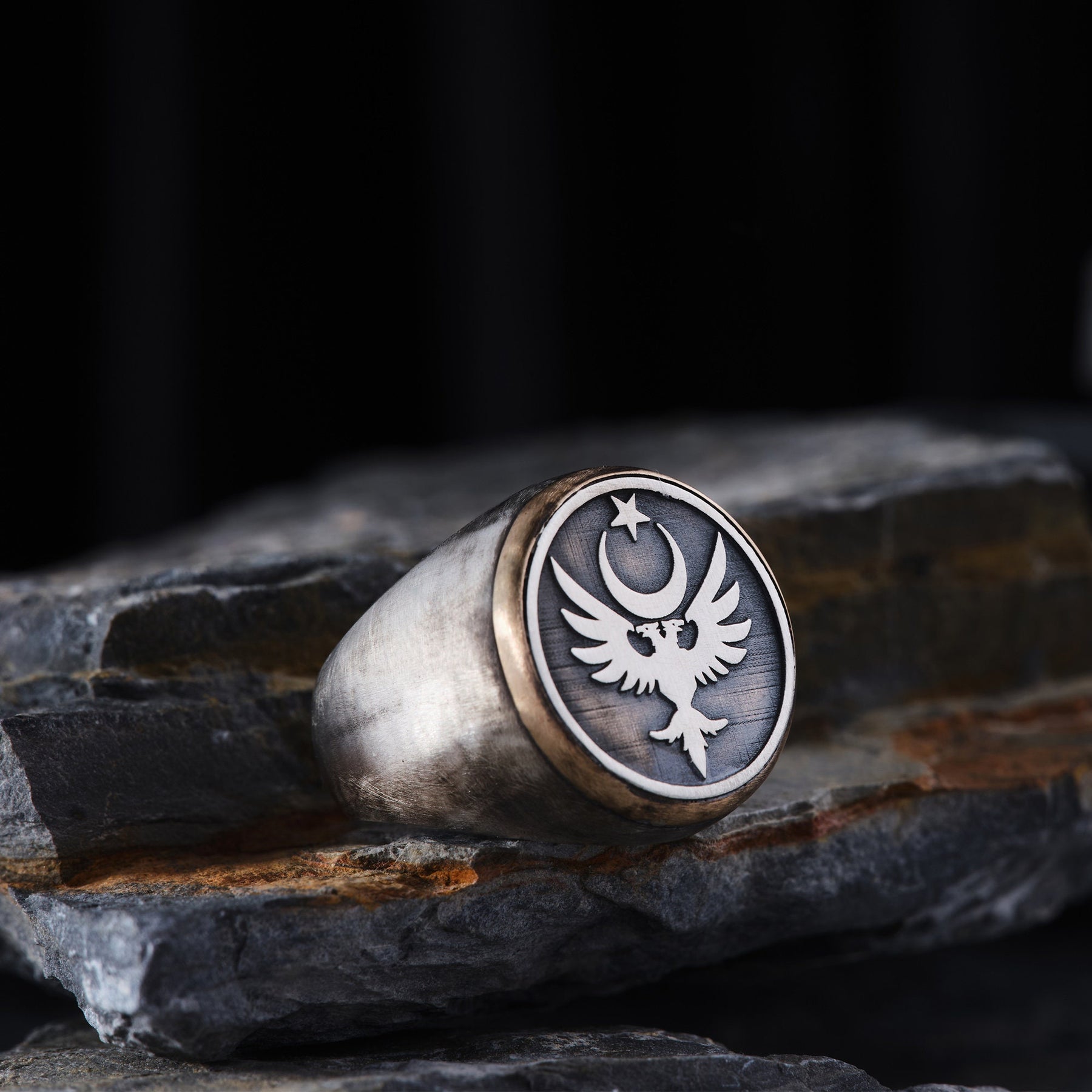 Double Headed Eagle Ring For Men