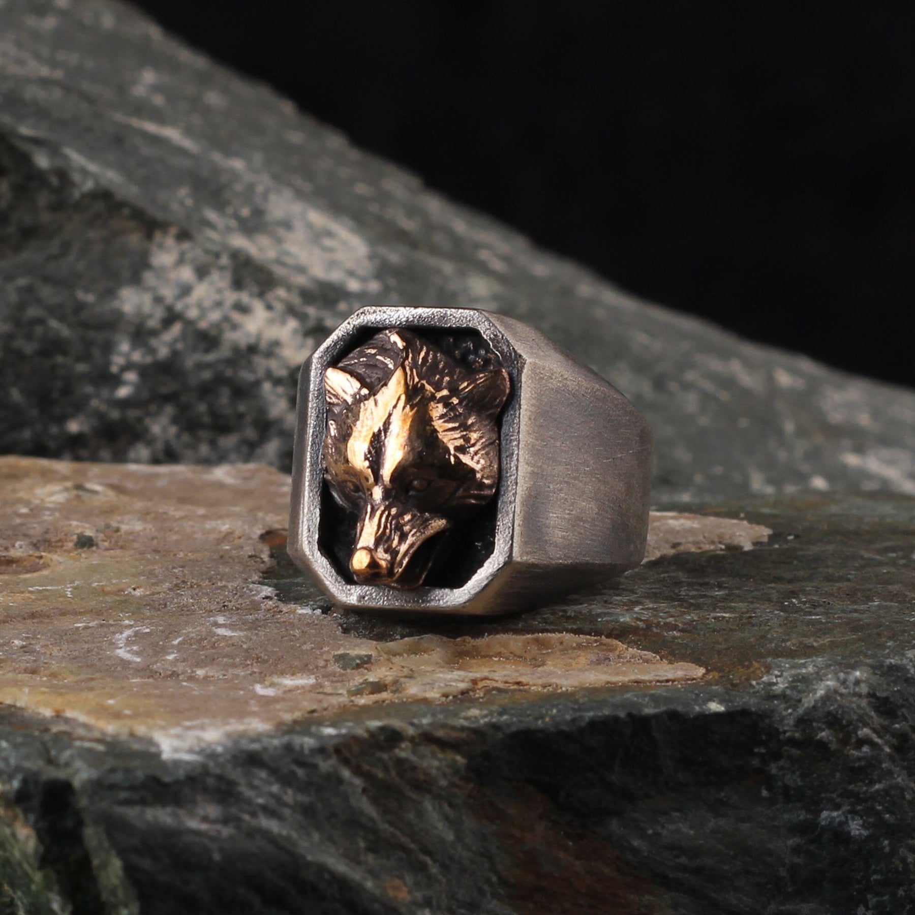 Unique Bear Sterling Silver Ring